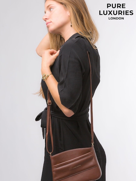 Pure Luxuries London Helena Nappa Leather Cross-Body Bag (N63621) | $96