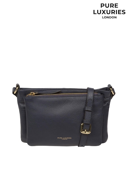 Azul - Pure Luxuries London Jess Nappa Leather Cross-Body Bag (N63631) | R$ 485