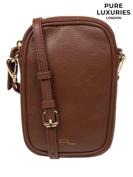 Pure Luxuries London Alaina Nappa Leather Cross-Body Phone Bag (N63637) | ₪181