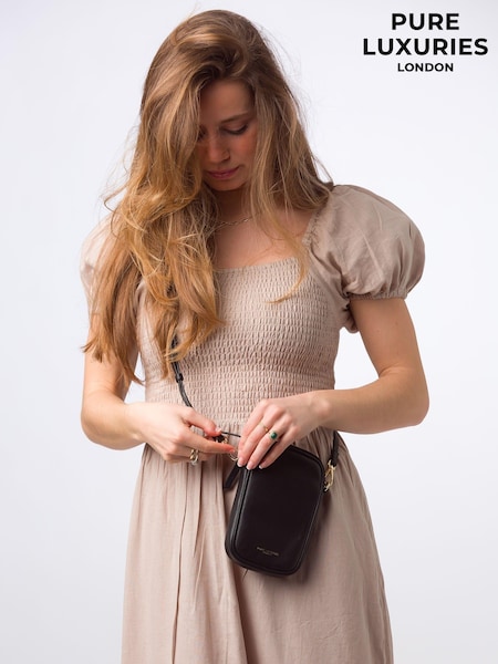 Pure Luxuries London Alaina Nappa Leather Cross-Body Phone Bag (N63638) | OMR20