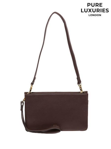 Pure Luxuries London Layla Nappa Leather Grab Clutch Bag (N63653) | €69