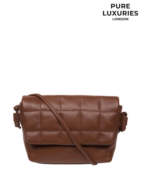 Светло-коричневый - Pure Luxuries London Zoey Nappa Leather Cross-Body Bag (N63658) | €58