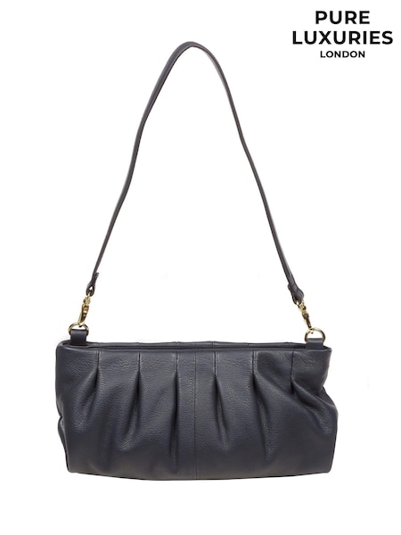 Blau - Pure Luxuries London Victoria Nappa Leather Grab Clutch Bag (N63660) | 76 €