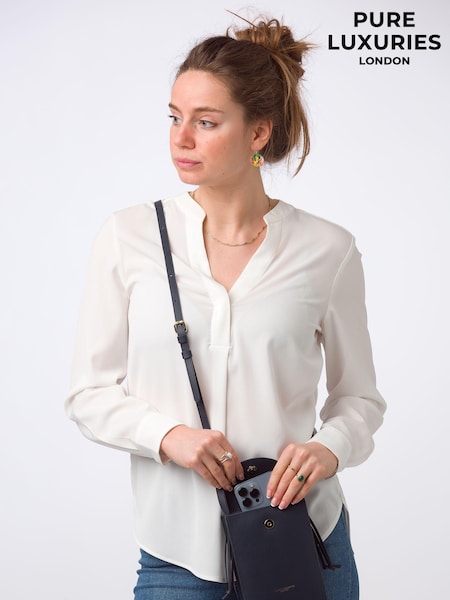 Blau - Pure Luxuries London Kiana Nappa Leather Cross-Body Phone Bag (N63687) | 55 €