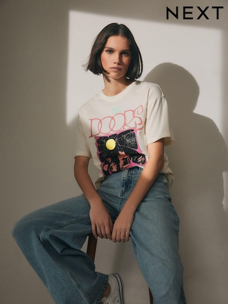 Ecru License Doors Graphic T-Shirt (N63874) | €10