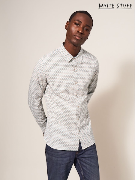 White Stuff Natural Scandi Geo Printed Shirt (N63940) | €34
