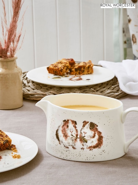 Royal Worcester White Wrendale Designs Guinea Pig Sauce Boat (N64172) | €37