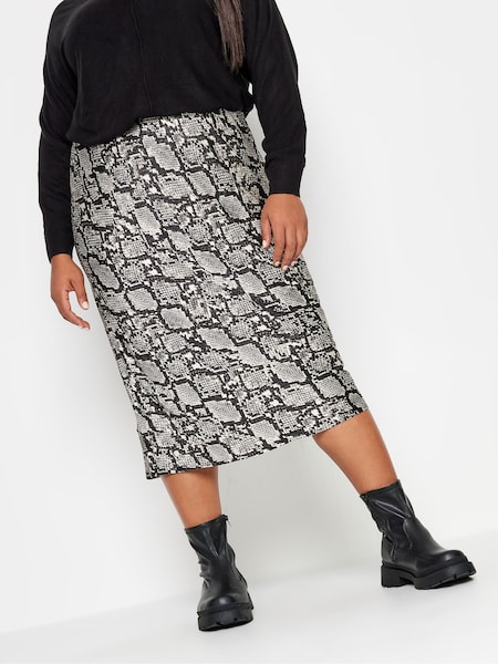 Yours Curve Grey London Bias Cut Skirt (N64225) | €13.50
