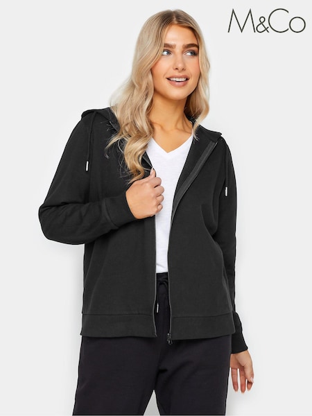 M&Co Black Basic Zip Hoodie (N64325) | €16