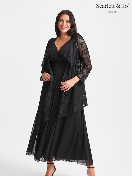 črna - Scarlett & Jo Waterfall Cardigan (N64366) | € 30
