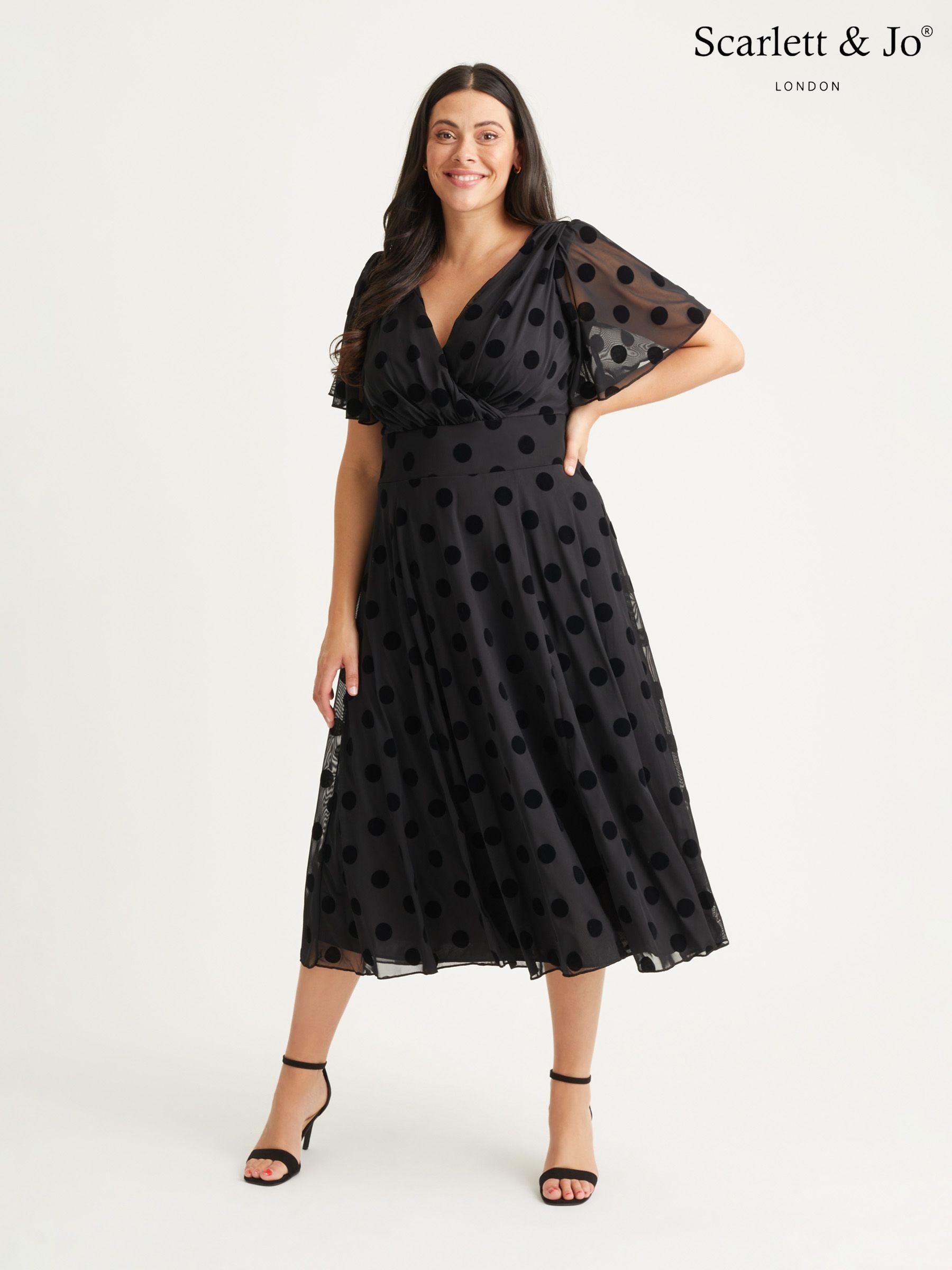 Scarlett and jo marilyn spot midi dress cheap