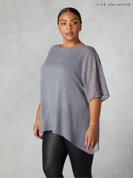 Live Unlimited Metallic Dobby Overlay Top (N64488) | €43