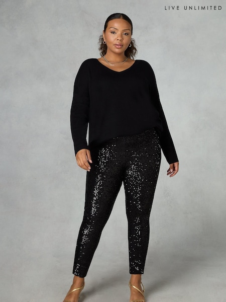 Live Unlimited Curve - Sequin Black Leggings (N64492) | €17.50