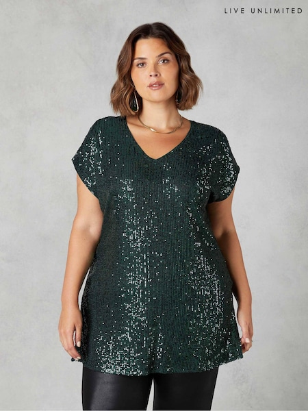 Live Unlimited Sequin Longline Tunic (N64513) | €24