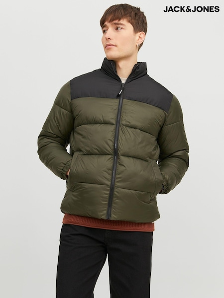 Verde - Jachetă matlasate căptușite fără guler Jack & Jones (N64595) | 188 LEI