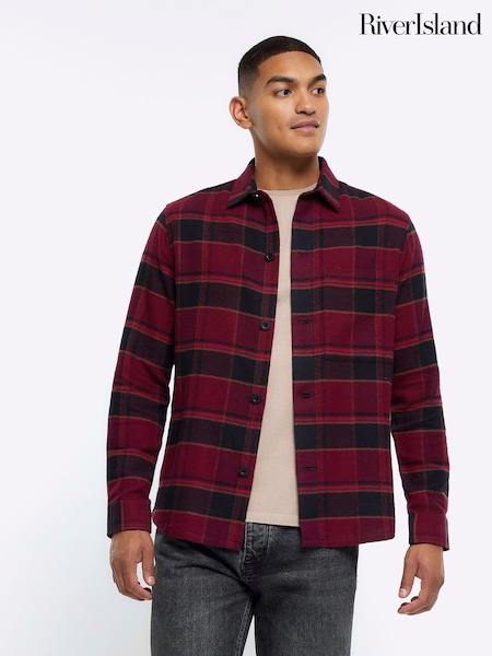 River Island 100% Cotton Plaid Check Shirt (N64617) | 142 LEI