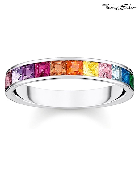 Thomas Sabo Silver Rainbow Sparkle Band Ring (N64700) | €114