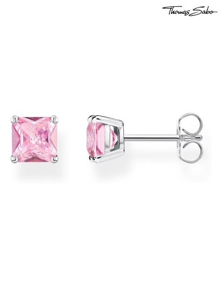 Thomas Sabo Pink Princess Cut Studs - 925 Silver, Zirconia (N64741) | €83