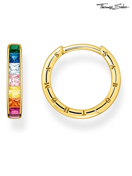 Thomas Sabo Gold Rainbow Heritage Hinged Hoops - 925 Sterling (N64758) | €204