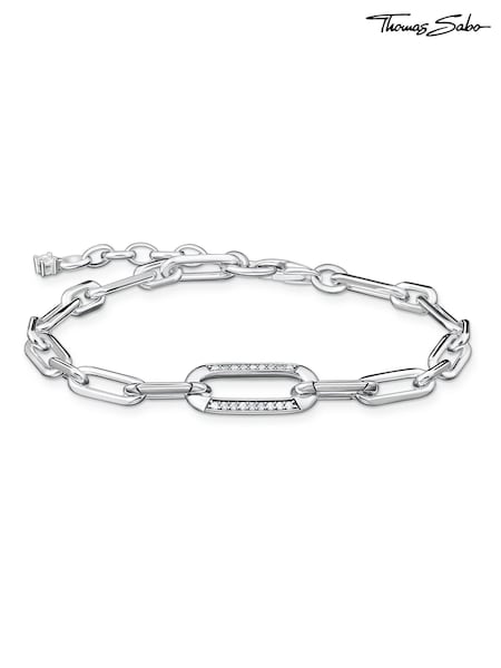 Thomas Sabo White Chunky Chain & Zirconia Bracelet (N64819) | €229