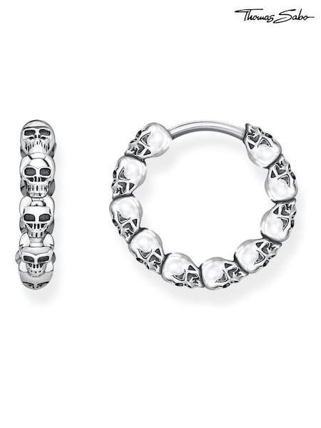 Thomas Sabo Silver Rock'n'Roll Skull Hoop Earrings (N64867) | €114
