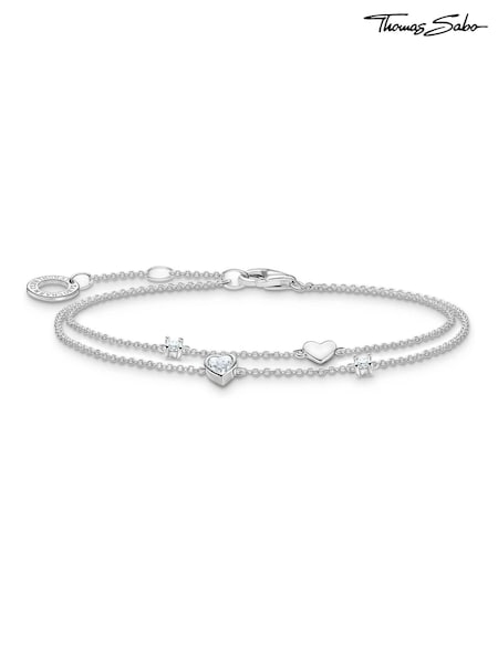 Thomas Sabo Silver Heart Stones Bracelet (N64873) | €114