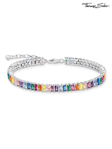 Thomas Sabo Silver Tone Rainbow Tennis Bracelet (N64913) | €460