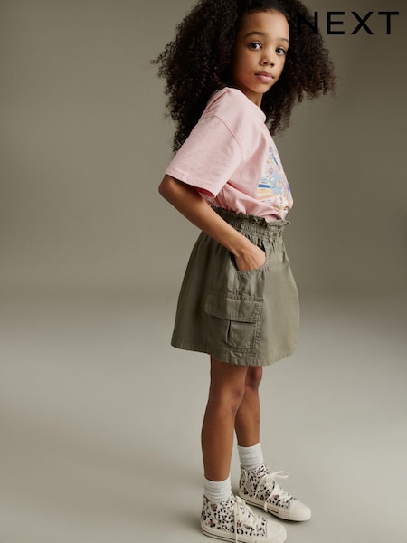 Khaki Green 100% Cotton Cargo Skirt (3-16yrs) (N65097) | €8 - €11