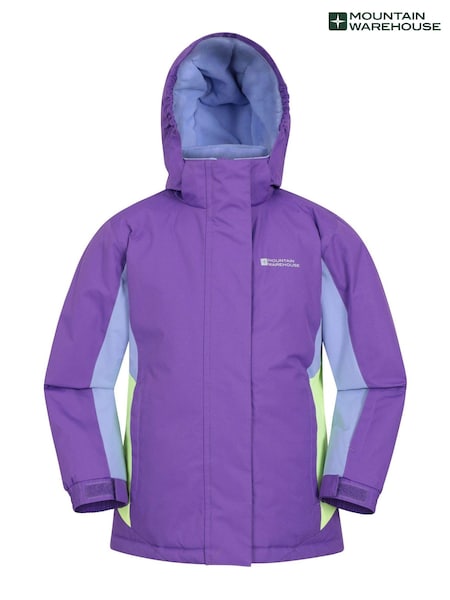Mountain Warehouse Purple Kids Honey Fleece Lined Snow Ski Jacket (N65133) | AED280