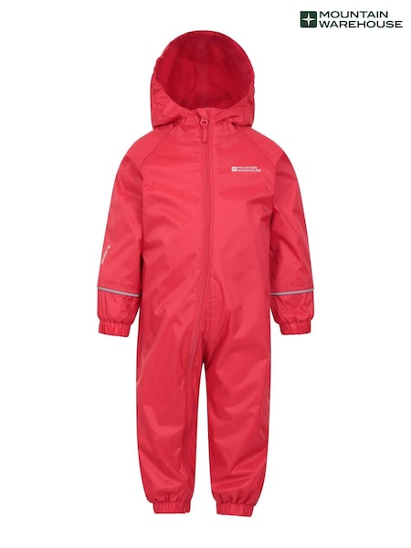 אדום - Mountain Warehouse Junior Spright Waterproof Puddlesuit (N65135) | ‏151‏₪
