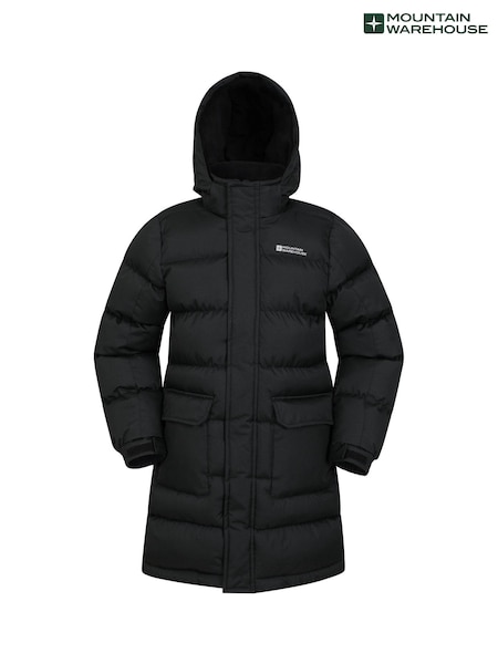Mountain Warehouse Black Kids Snow Water Resistant Fleece Lined Padded Jacket (N65144) | €80