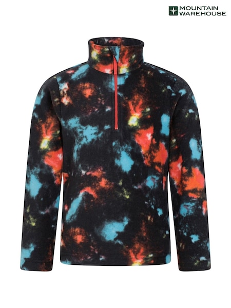 Mountain Warehouse Orange Pursuit Printed Kids Half-Zip Fleece (N65152) | $26