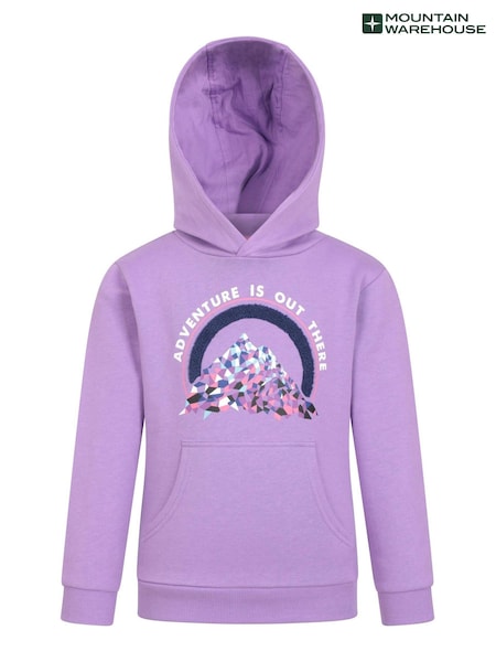 Mountain Warehouse Purple Kids Adventure Is Out There Printed Hoodie (N65170) | €13.50