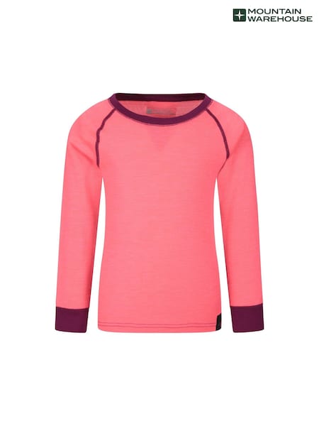 Mountain Warehouse Pink Merino II Kids Round Neck Thermal Top (N65171) | AED116