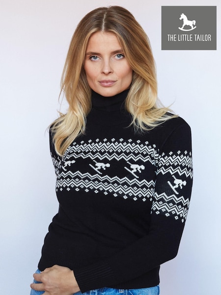 The Little Tailor Ladies Slim Fit Ski Design Knitted Christmas Jumper (N65203) | $71