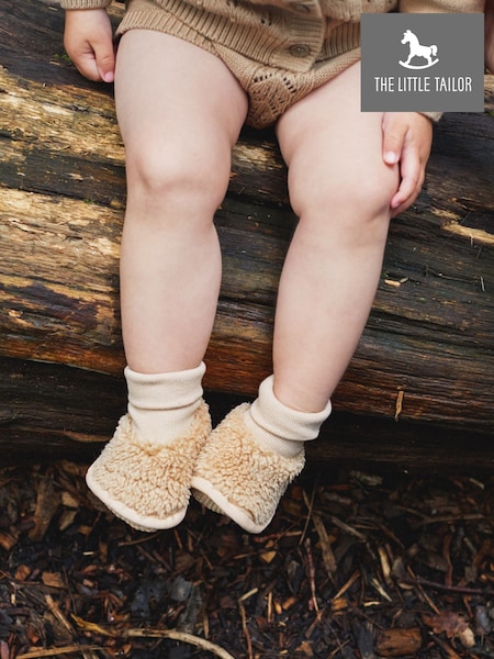 The Little Tailor Plush Lined Sherpa Fleece Baby Booties (N65214) | kr228