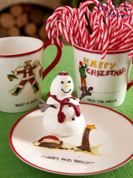 Spode White Kit Kemp Doodles Christmas Tidbit Plates (N65426) | €54