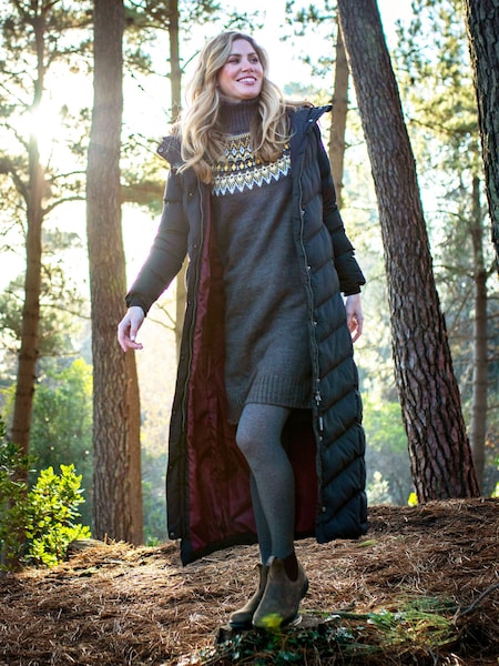 Brakeburn Black Slim Longline Puffer Coats (N65656) | €95