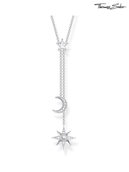 Thomas Sabo White Cosmic Charm 925 Zirconia Necklace (N65754) | €147