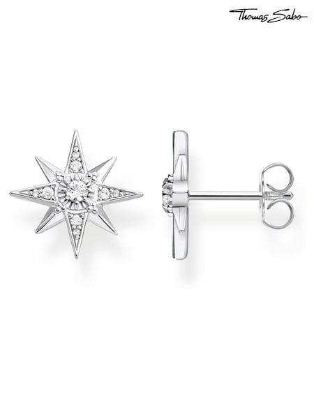 Thomas Sabo White Sparkling Star 925 Silver Earrings (N65755) | €69