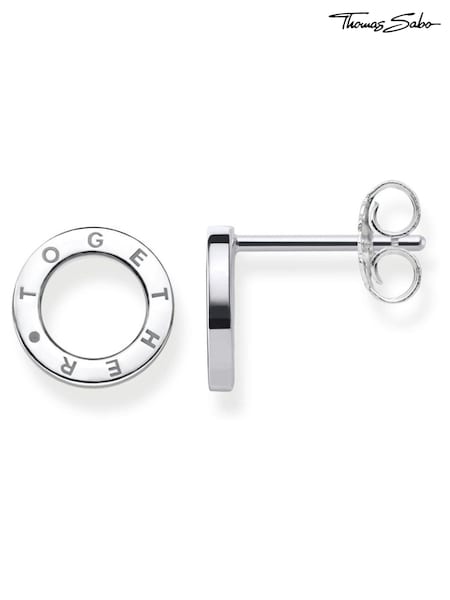 Thomas Sabo Silver Together Circles 925 Engraved Earrings (N65768) | €44