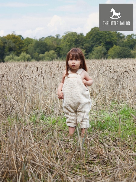 The Little Tailor Sherpa Fleece Cosy Baby Dungaree (N65896) | AED169