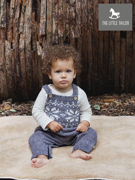 The Little Tailor Baby Knitted Fairisle Pattern Dungaree (N65899) | AED70