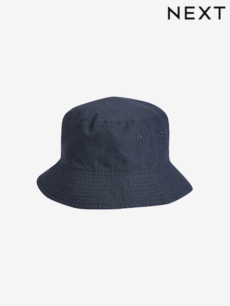 Navy Blue 100% Cotton Canvas Bucket Hat (3mths-16yrs) (N66055) | AED30 - AED51