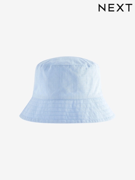 Light Blue Linen Blend Bucket Hat (3mths-16yrs) (N66060) | €3 - €7