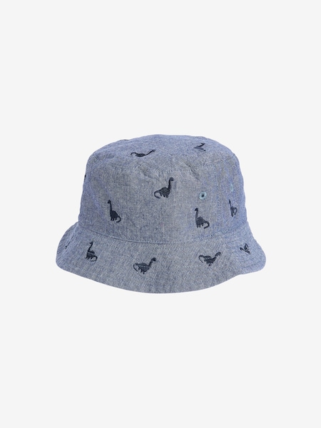 Chambray Dinosaur Bucket Hat (3mths-10yrs) (N66064) | €5 - €6.50
