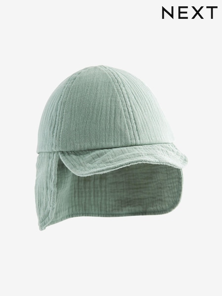 Sage Green Legionnaire 100% Cotton Hat (3mths-10yrs) (N66069) | €11 - €13