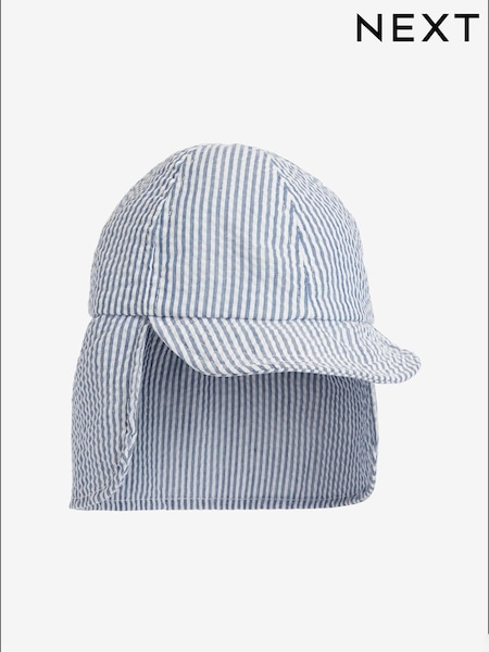 Blue/White Stripe Legionnaire 100% Cotton Hat (3mths-10yrs) (N66071) | 309 UAH - 391 UAH