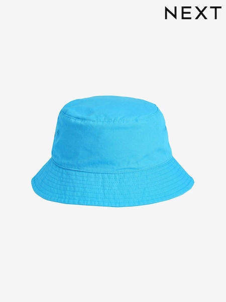 Turquoise Blue Canvas Bucket Hat (3mths-16yrs) (N66072) | AED21 - AED35