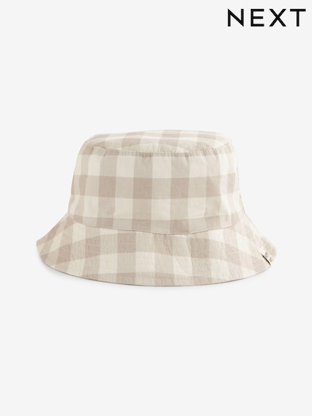 Neutral Check Bucket Hat (3mths-10yrs) (N66073) | AED18 - AED23